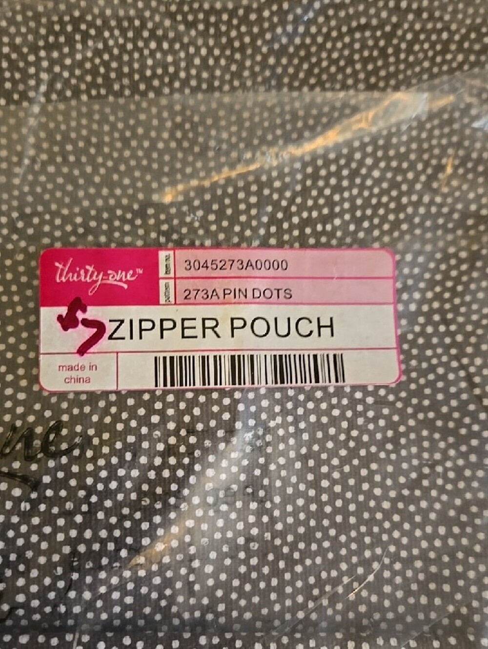 Thirty One - Zipper Pouch In Pin Dot Pattern - Picture 2 of 3